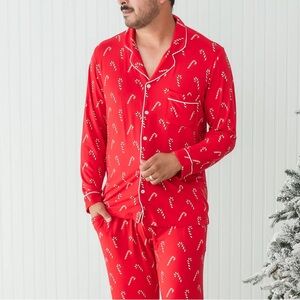 Kyte Mens pajama top - candy cane print